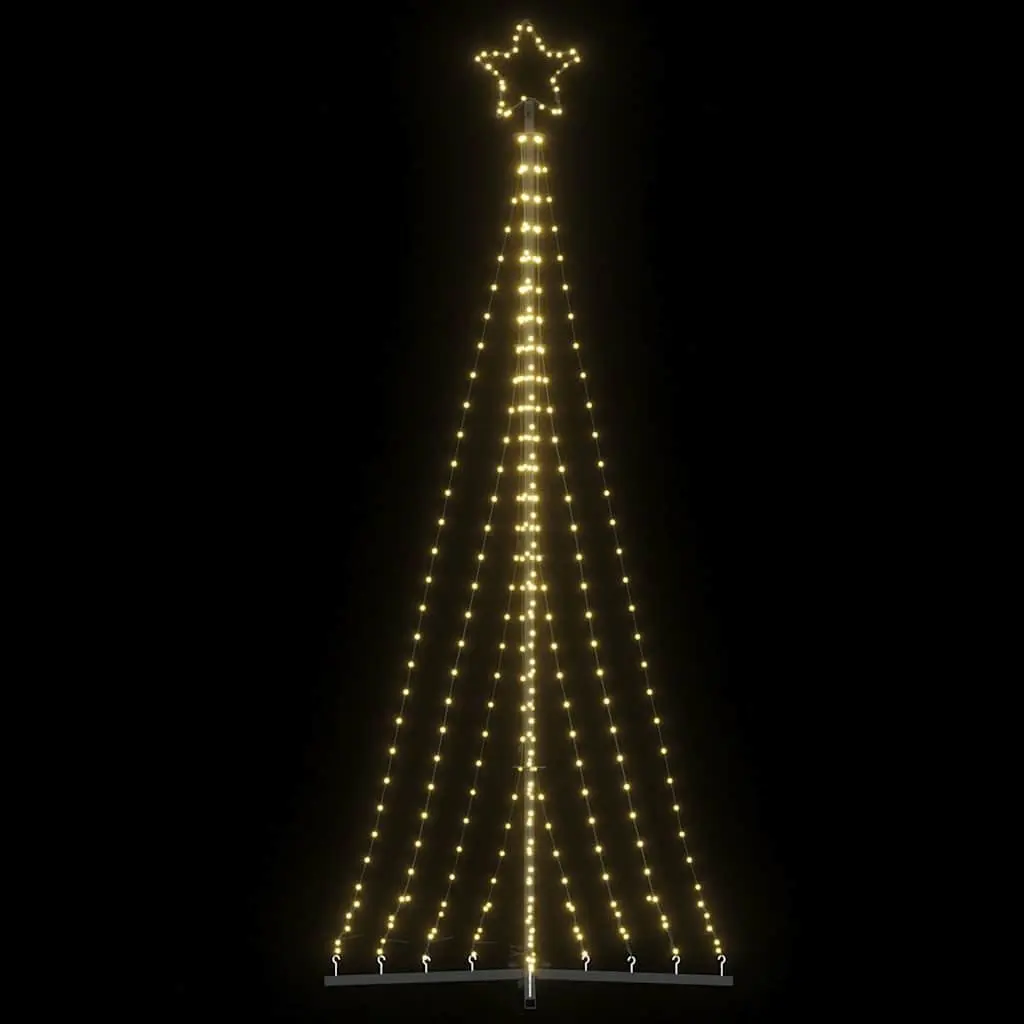 LED Christmas Tree Warm White Lights 240cm 8 Effects Indoor Outdoor Holiday