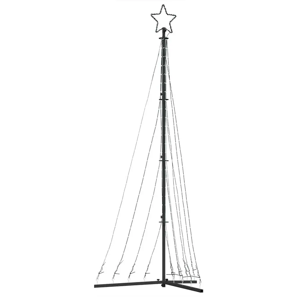 LED Christmas Tree Warm White Lights 240cm 8 Effects Indoor Outdoor Holiday