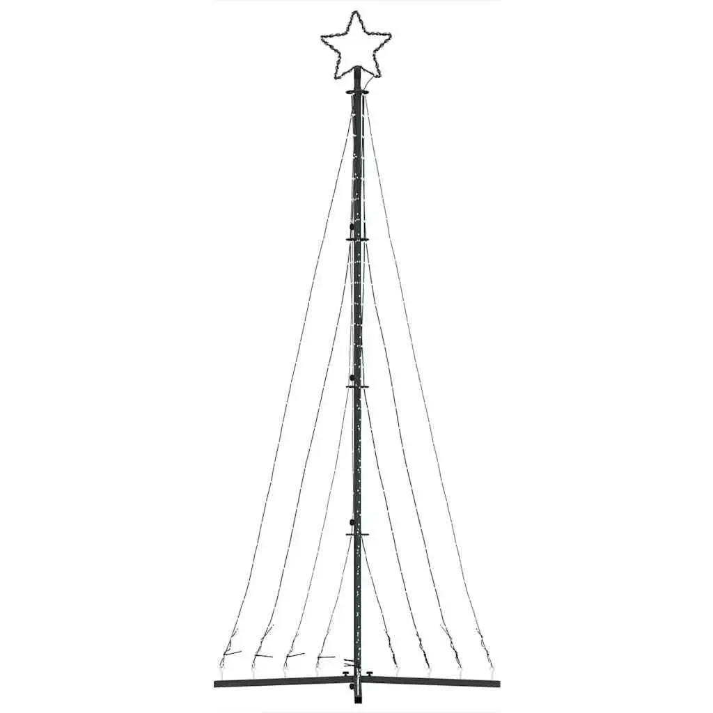 LED Christmas Tree Warm White Lights 240cm 8 Effects Indoor Outdoor Holiday