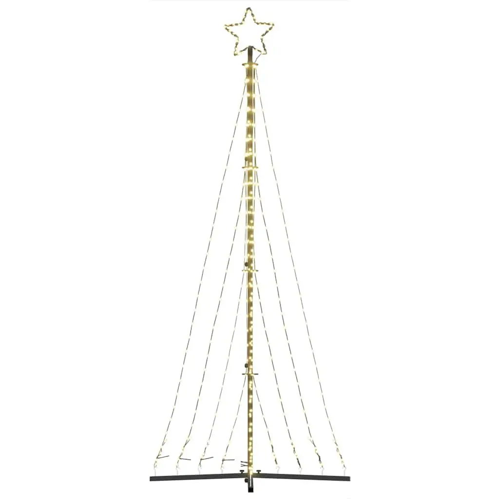 LED Christmas Tree Warm White Lights 240cm 8 Effects Indoor Outdoor Holiday