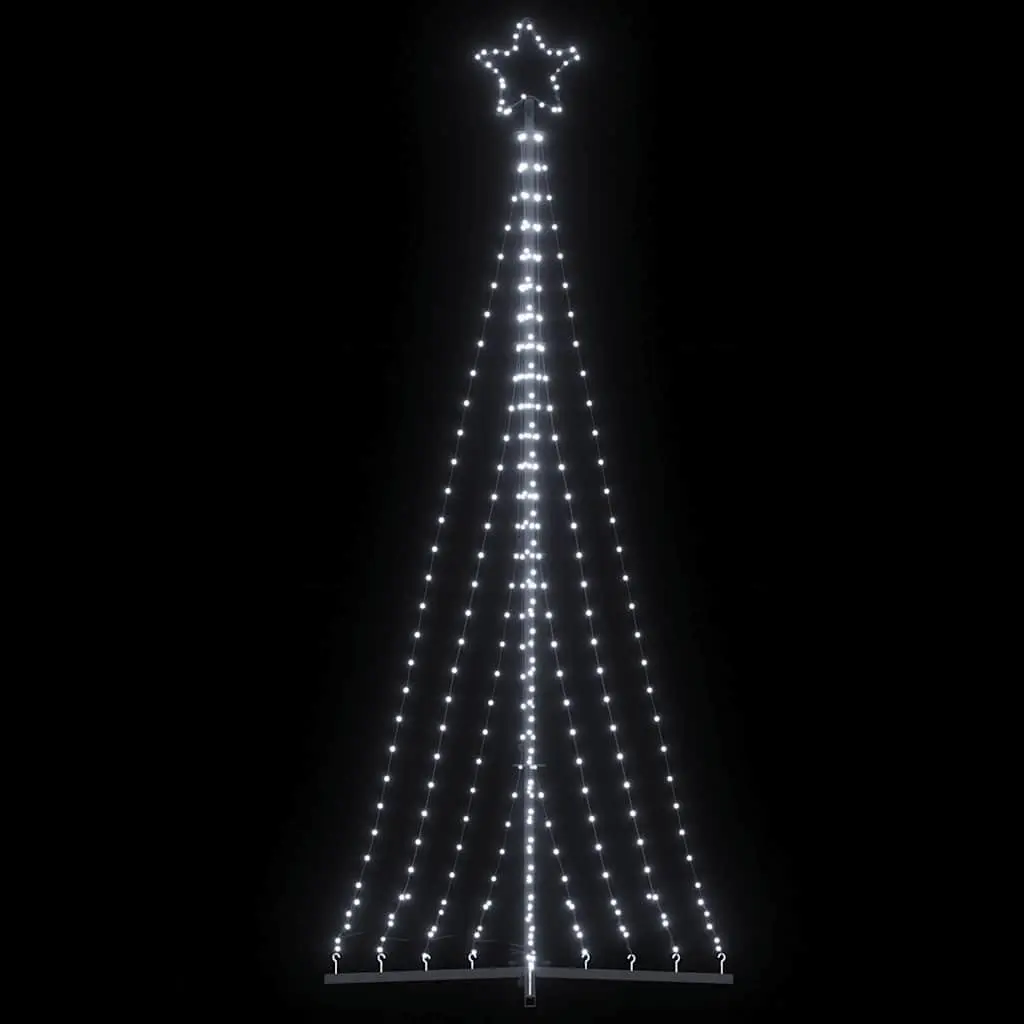 LED Christmas Tree 240cm Cold White Lights 8 Effects Indoor Outdoor