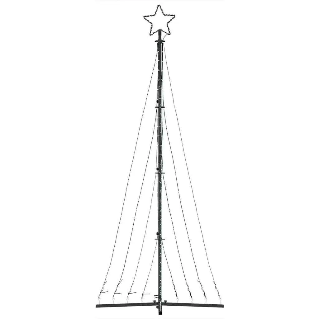 LED Christmas Tree 240cm Cold White Lights 8 Effects Indoor Outdoor