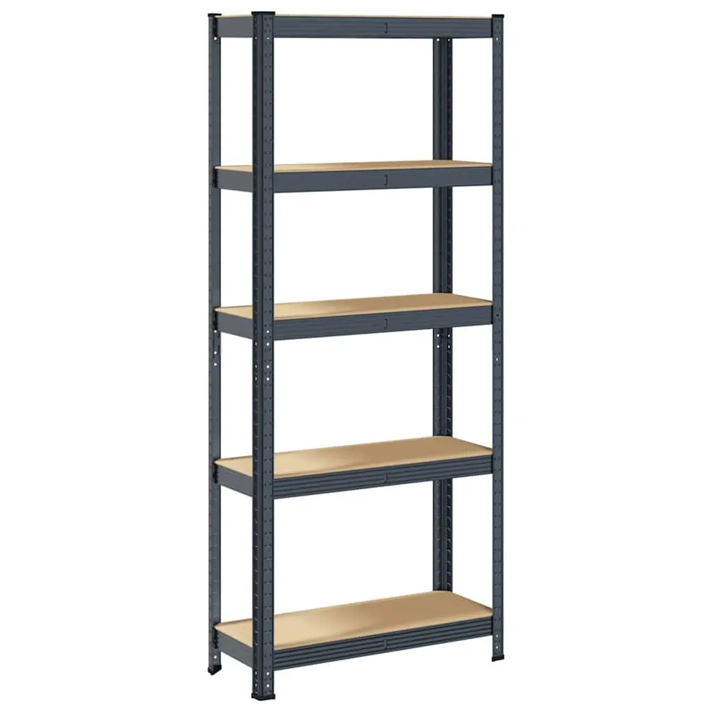 5-Layer Storage Shelf Anthracite Steel Frame Engineered Wood