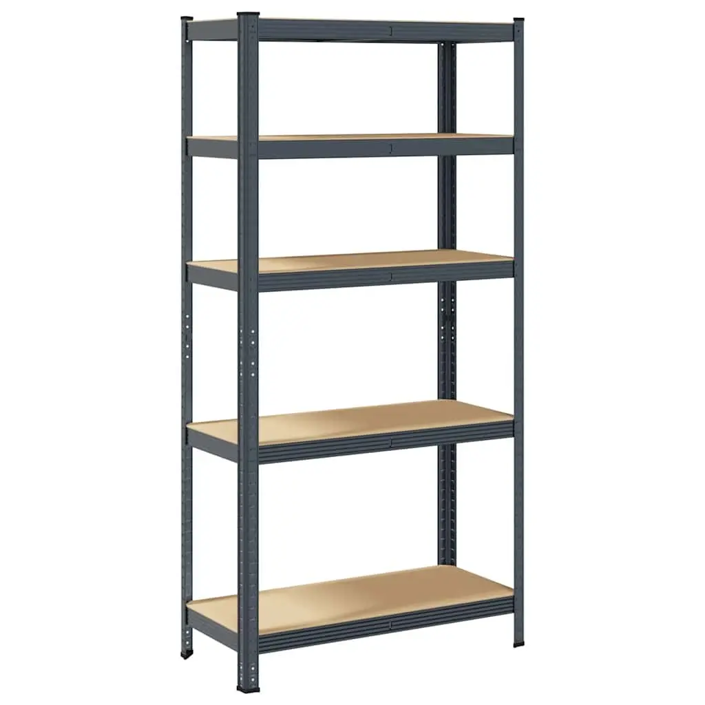 5-Layer Storage Shelf Anthracite Steel Engineered Wood