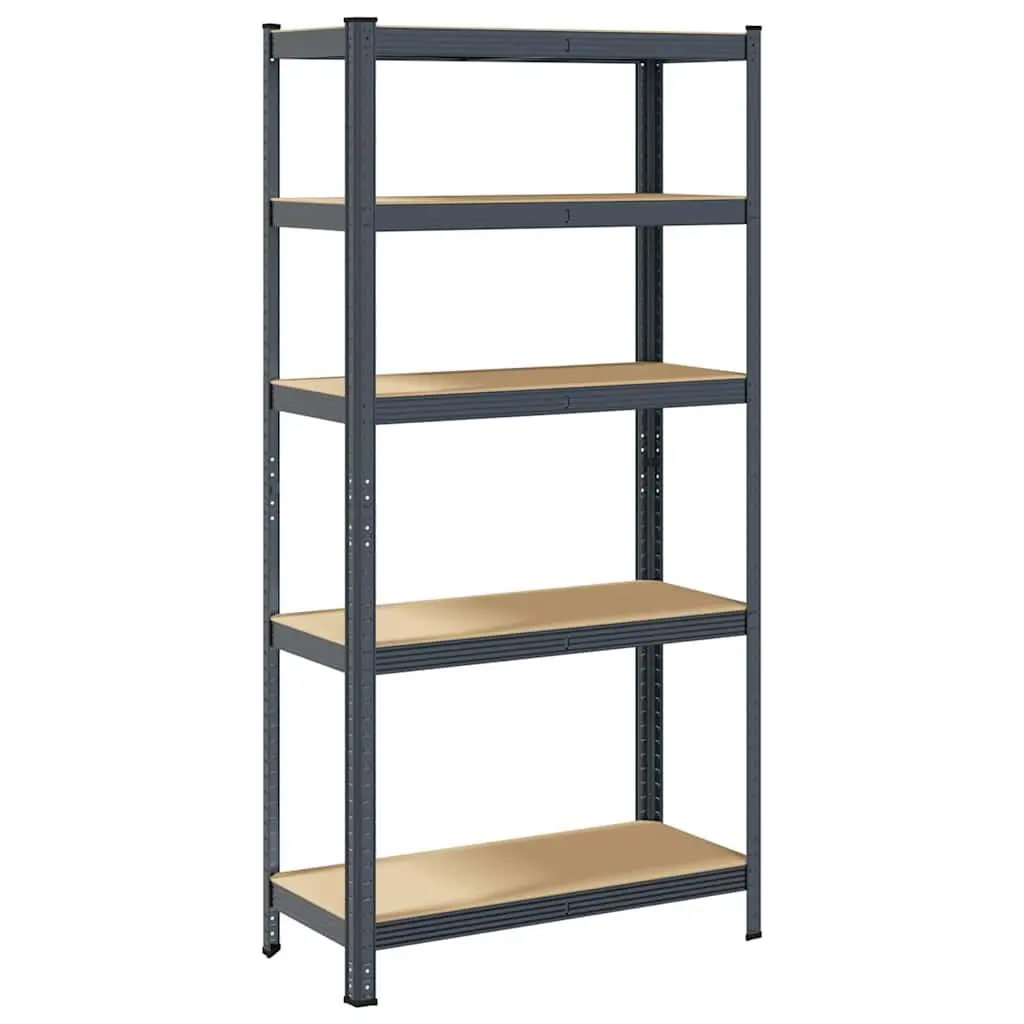 5-Layer Storage Shelf Anthracite Steel Engineered Wood
