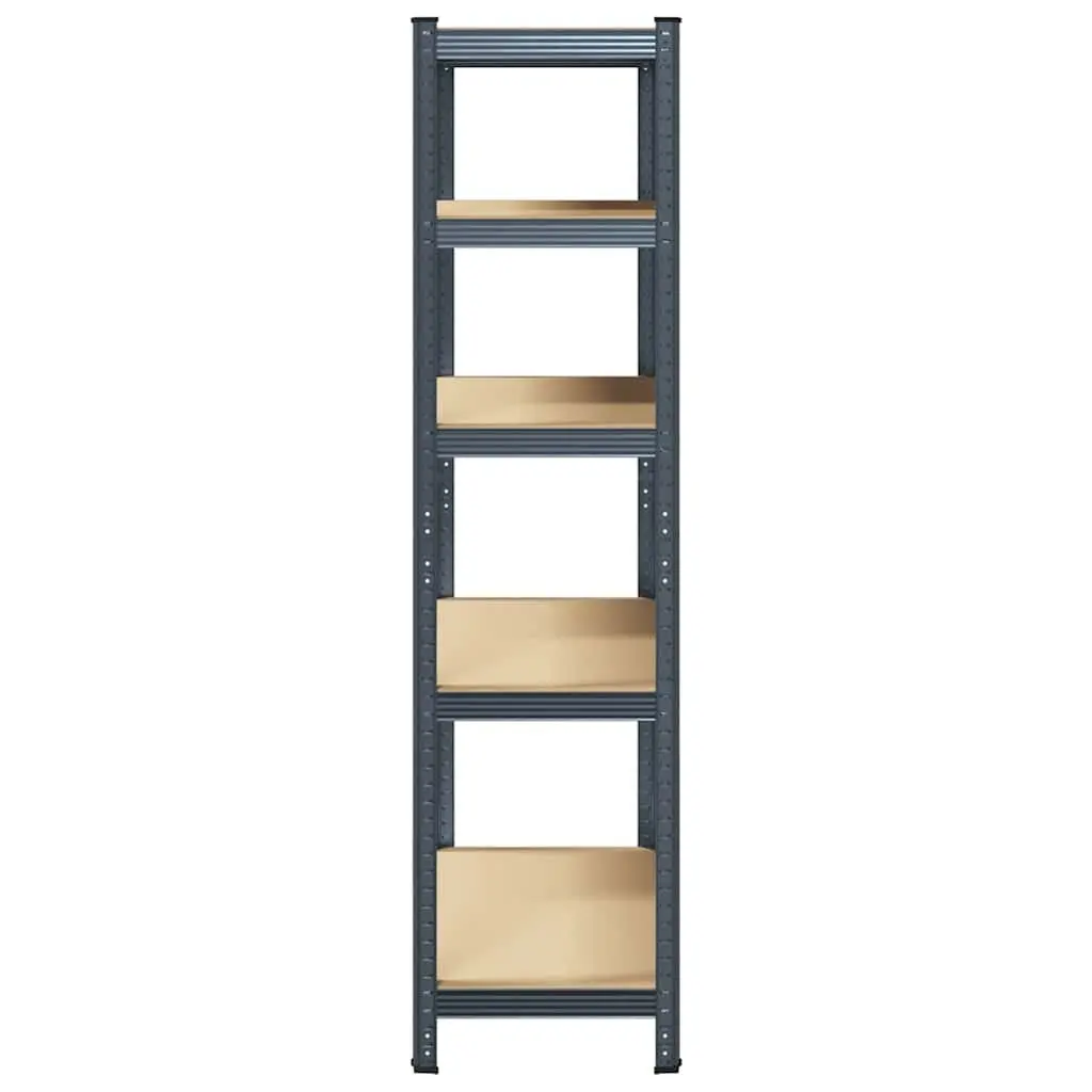 5-Layer Heavy-Duty Industrial Storage Shelf Anthracite Steel Engineered Wood