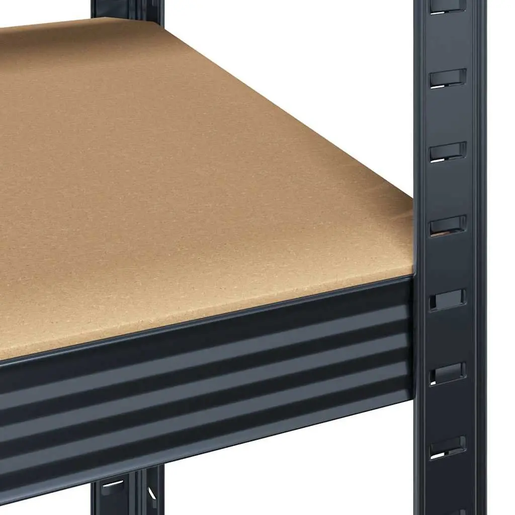 5-Layer Heavy-Duty Industrial Storage Shelf Anthracite Steel Engineered Wood