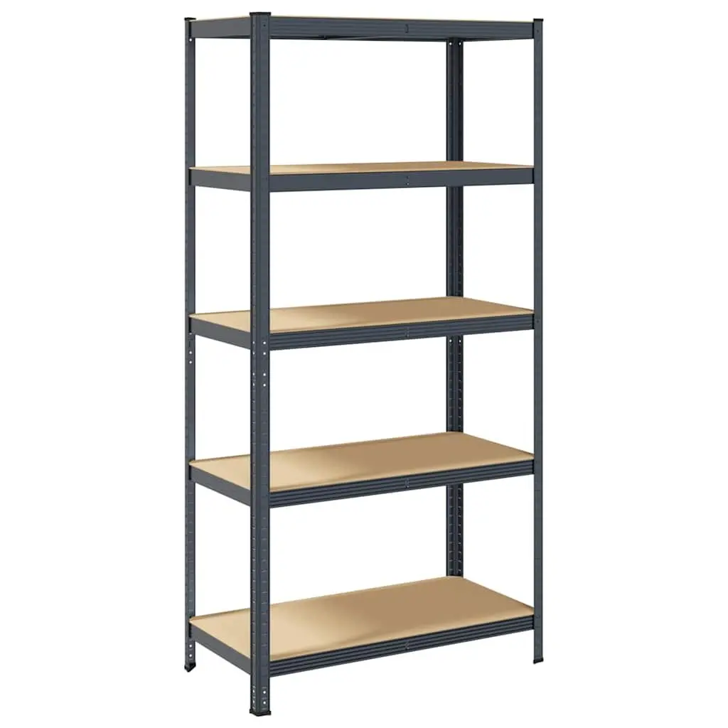 5-Layer Storage Shelf Anthracite Steel Engineered Wood