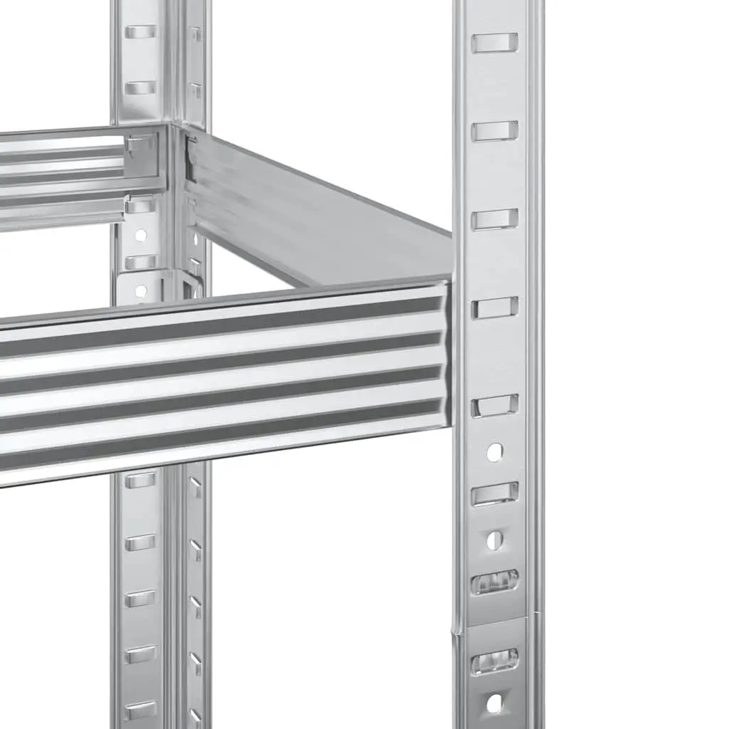 3-Layer Tyre Shelf Silver Steel 110x40x200cm Garage Storage Industrial Shelving