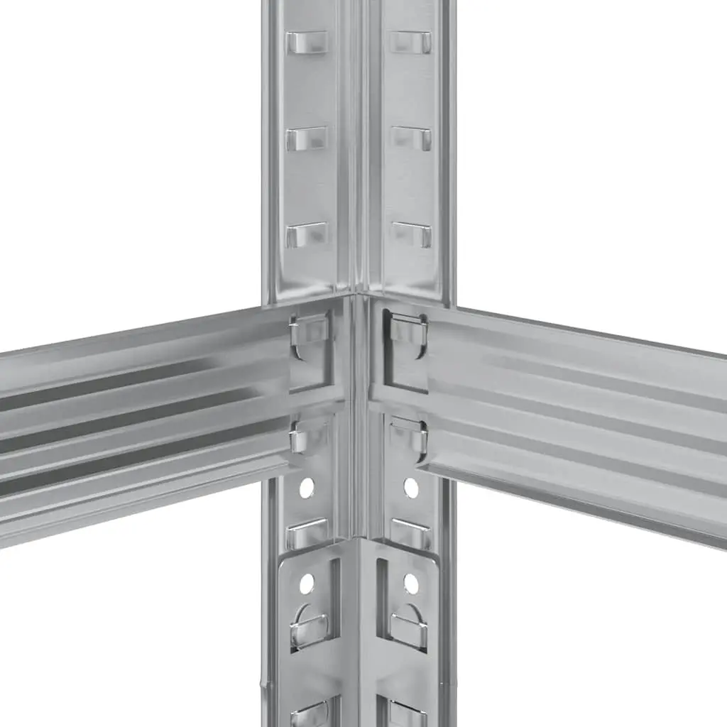 3-Layer Tyre Shelf Silver Steel 110x40x200cm Garage Storage Industrial Shelving