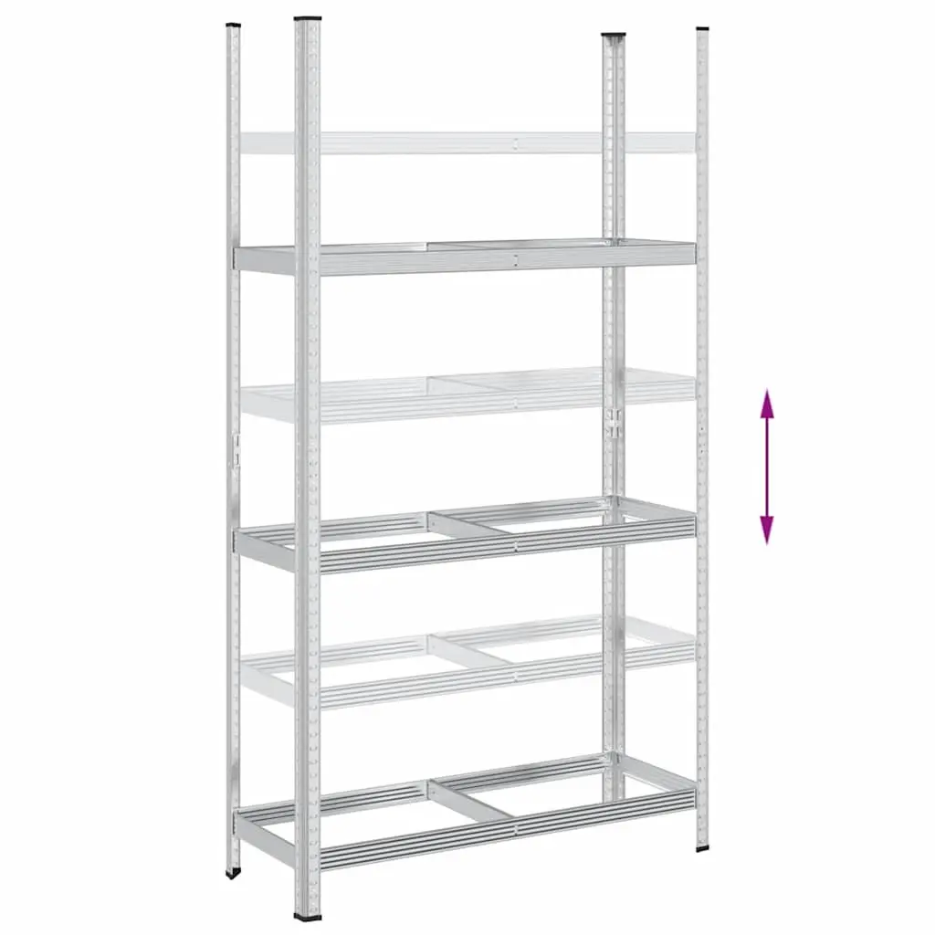3-Layer Tyre Shelf Silver Steel 110x40x200cm Garage Storage Industrial Shelving