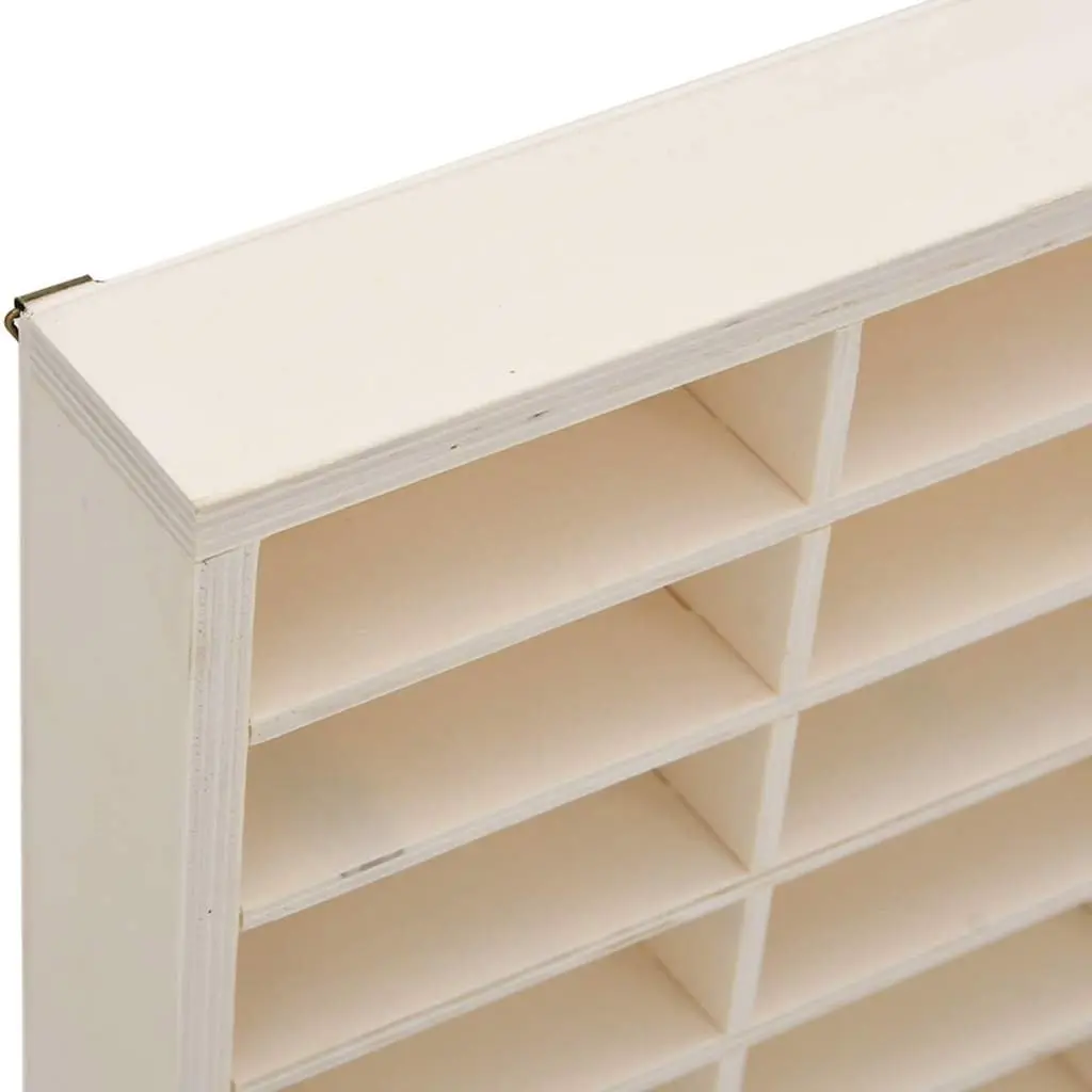 Wooden Wall Mounted Display Case 80 Compartments Brown 80x4.5x40.5 cm