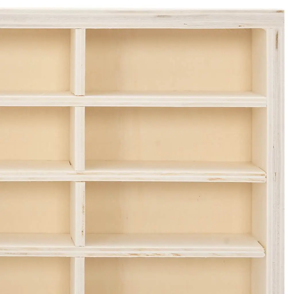 Wooden Wall Mounted Display Case 80 Compartments Brown 80x4.5x40.5 cm