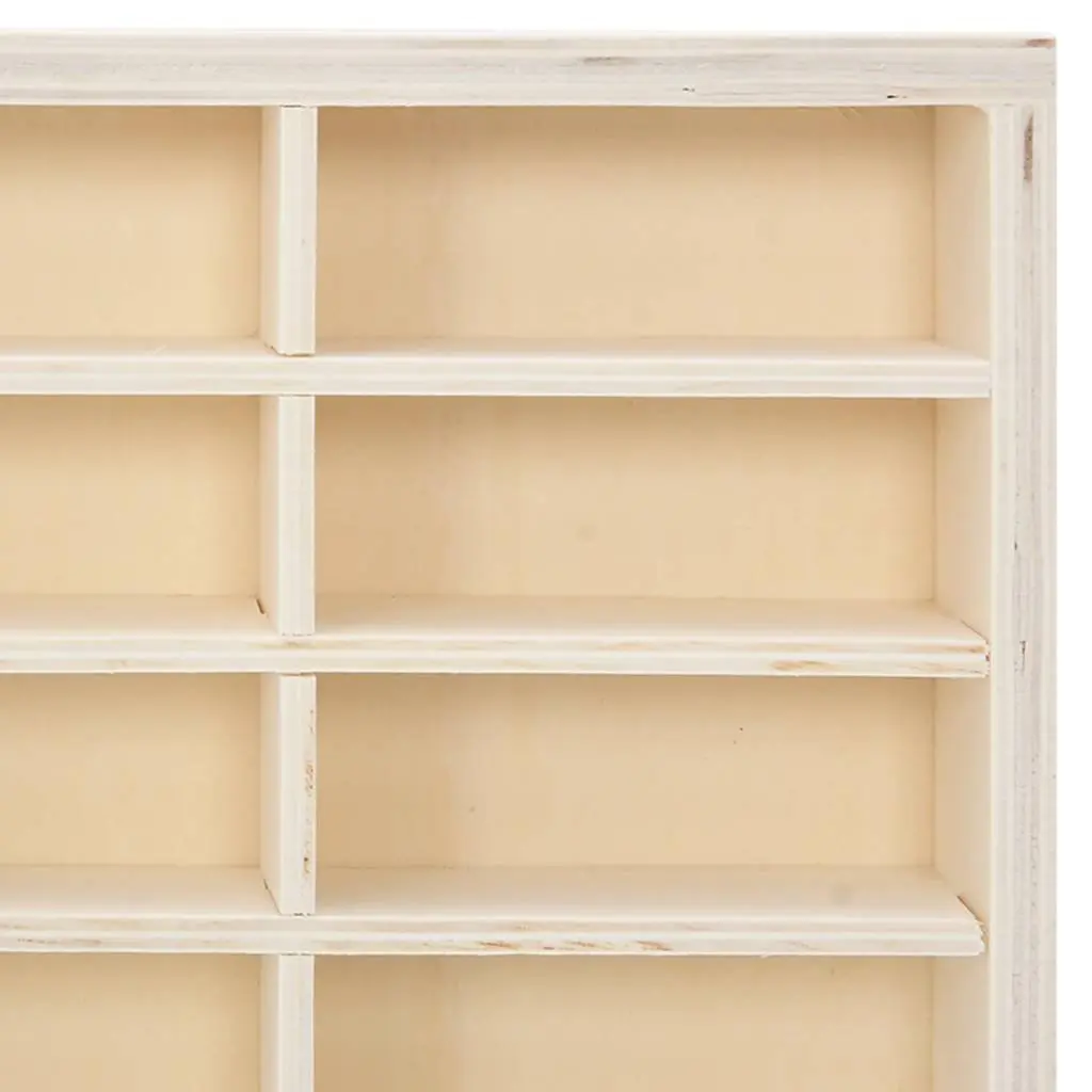 Wooden Wall Mounted Display Case 60 Compartments Organizer 60 x 4.5 x 40.5 cm
