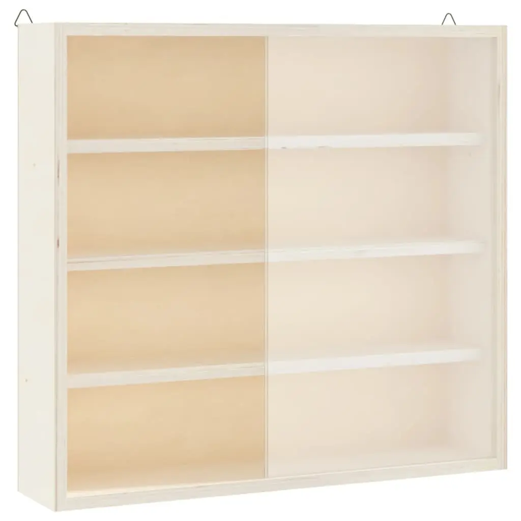 Wooden Display Cabinet with Transparent Doors for Collectibles 4 Shelves Brown