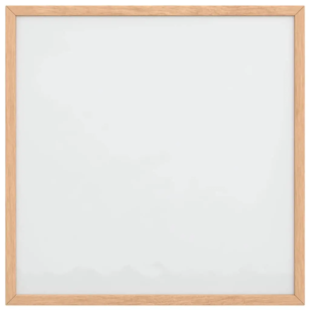 Magnetic Whiteboard Dry Erase Board Lacquer Coated Surface Pine Wood Frame 40x40cm