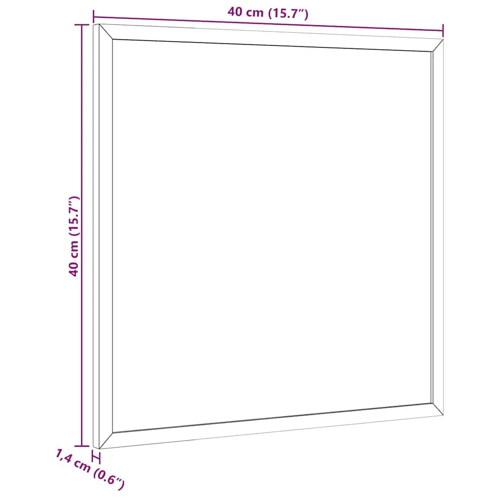 Magnetic Whiteboard Dry Erase Board Lacquer Coated Surface Pine Wood Frame 40x40cm