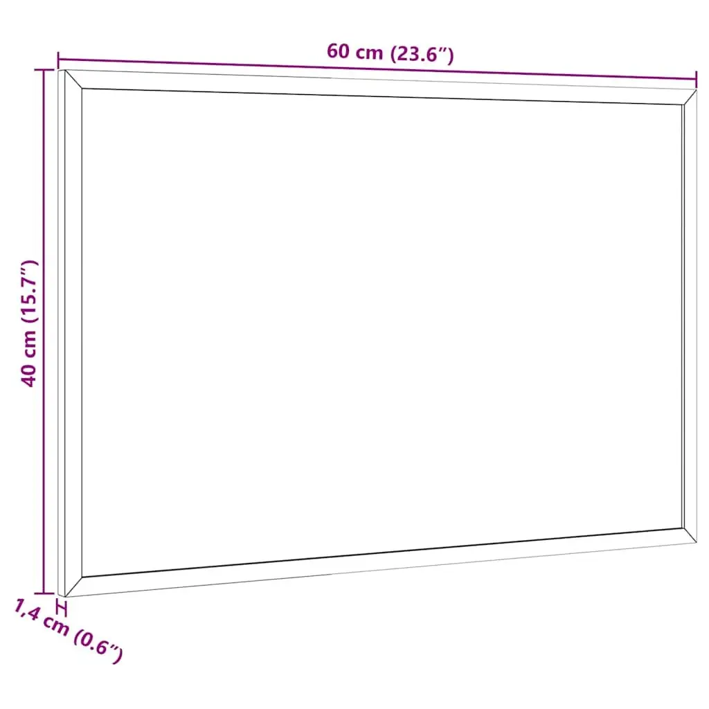 Magnetic Whiteboard Dry Erase Board Lacquer-Coated Smooth Surface Solid Pine Wood Frame 60x40cm