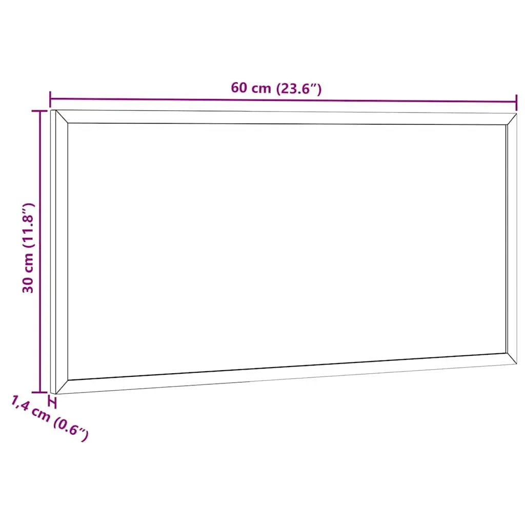 Cork Board Self Healing Surface Solid Pine Wood Frame 60x30 cm