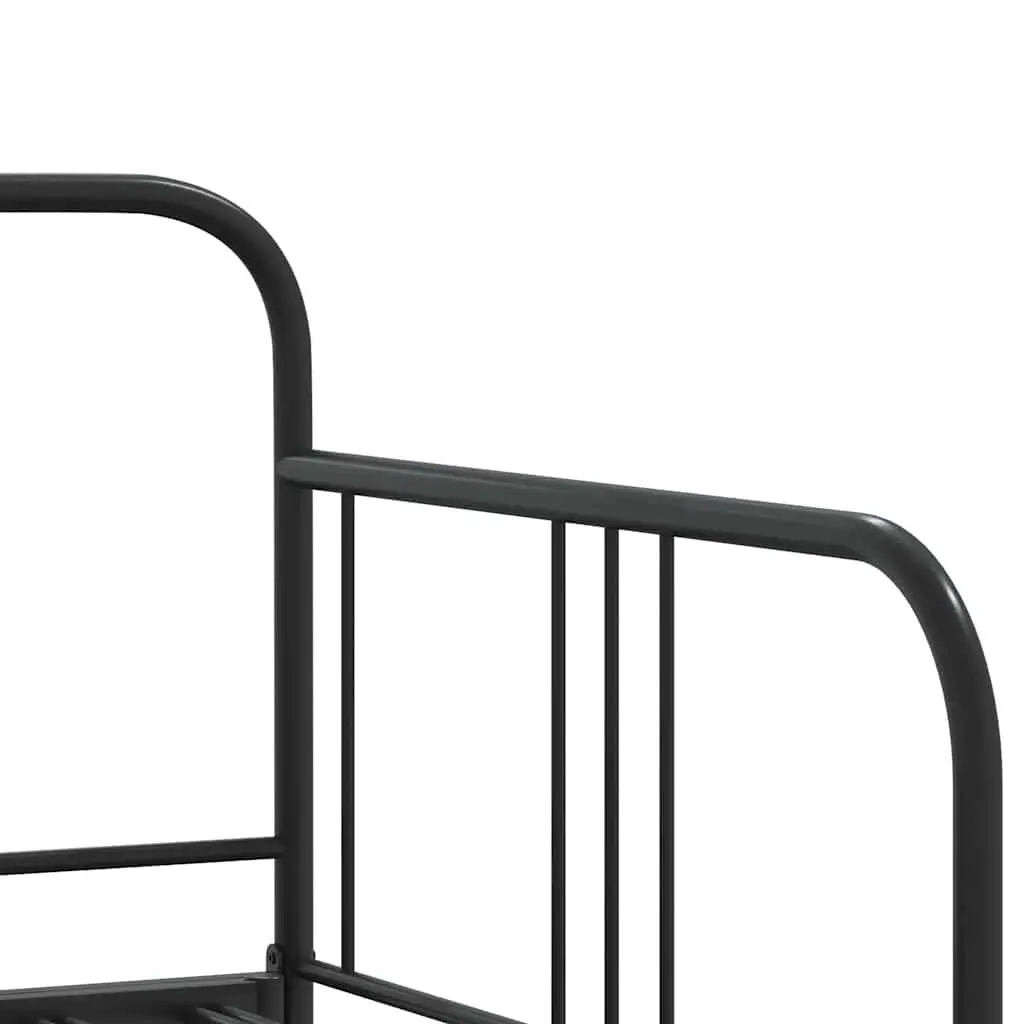 Black Metal Daybed with Trundle for Guests