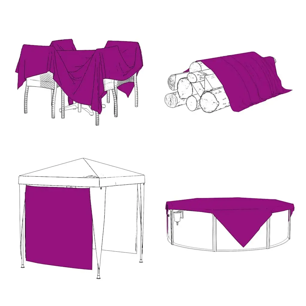 Clear Polyethylene Tarpaulin Waterproof Cover with Eyelets 2x3 m