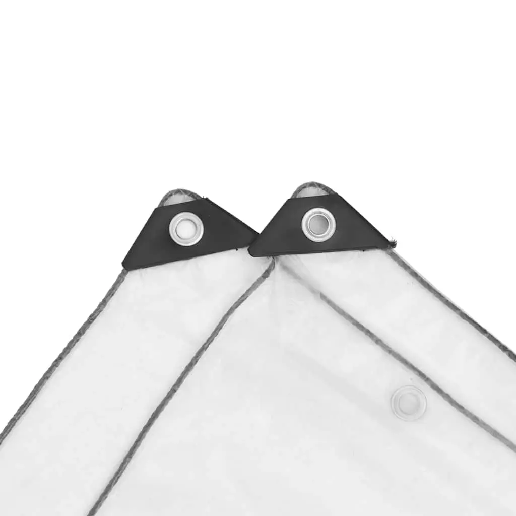 Clear Tarpaulin Waterproof Cover with Eyelets 3x8m Polyethylene Transparent