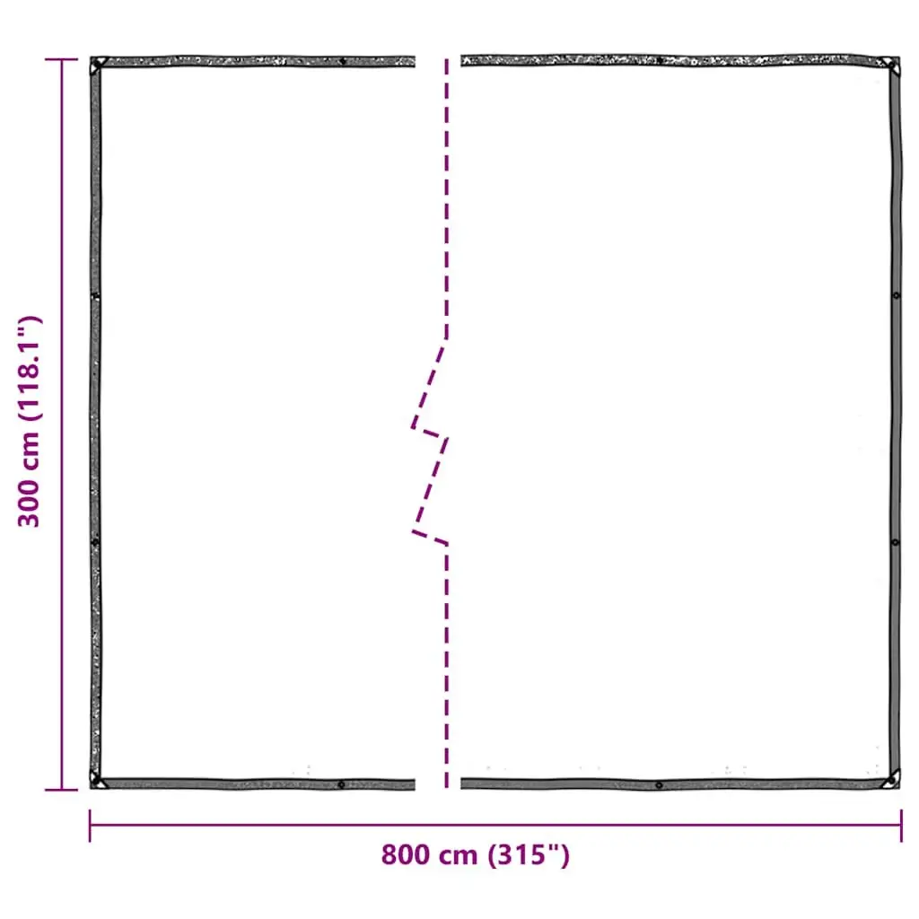 Clear Tarpaulin Sheet Eyelets 3x8m Polyethylene Outdoor Garden Cover