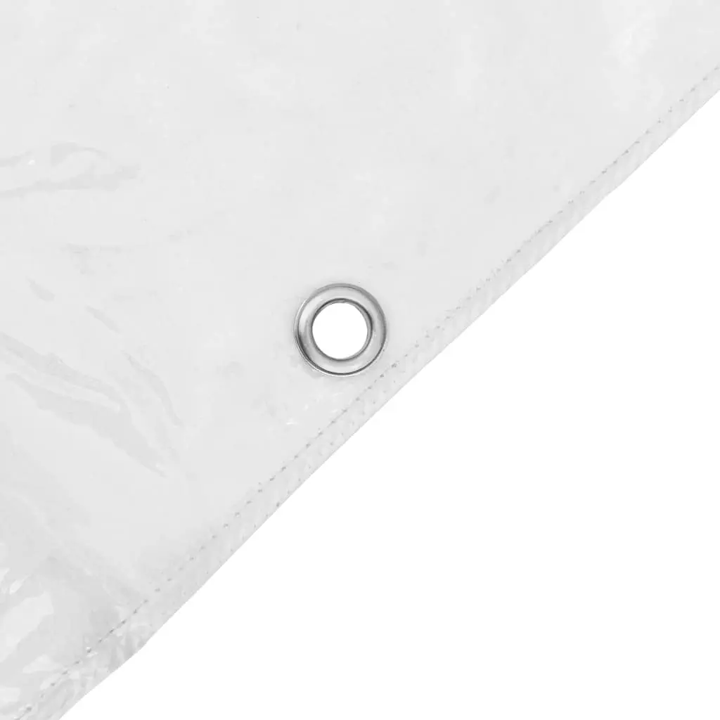 Clear Tarpaulin with Eyelets 2x3 m PVC Transparent Waterproof Outdoor Garden