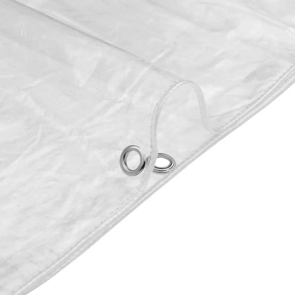 Clear Tarpaulin with Eyelets Transparent PVC Waterproof 3x6m Garden Cover Sheet