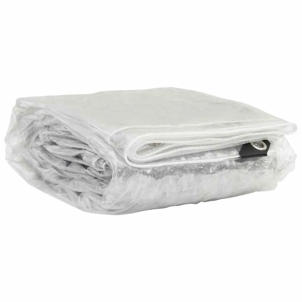 Clear Tarpaulin with Eyelets Transparent PVC Waterproof 3x6m Garden Cover Sheet