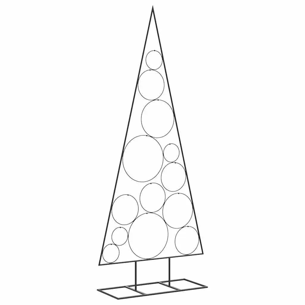 Metal Christmas Tree Frame 150cm Tall Black DIY Decoration Stand Modern Design