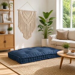 Pallet Sofa Cushion 120 x 80 x 12 cm Blue Fabric Indoor Outdoor Modular
