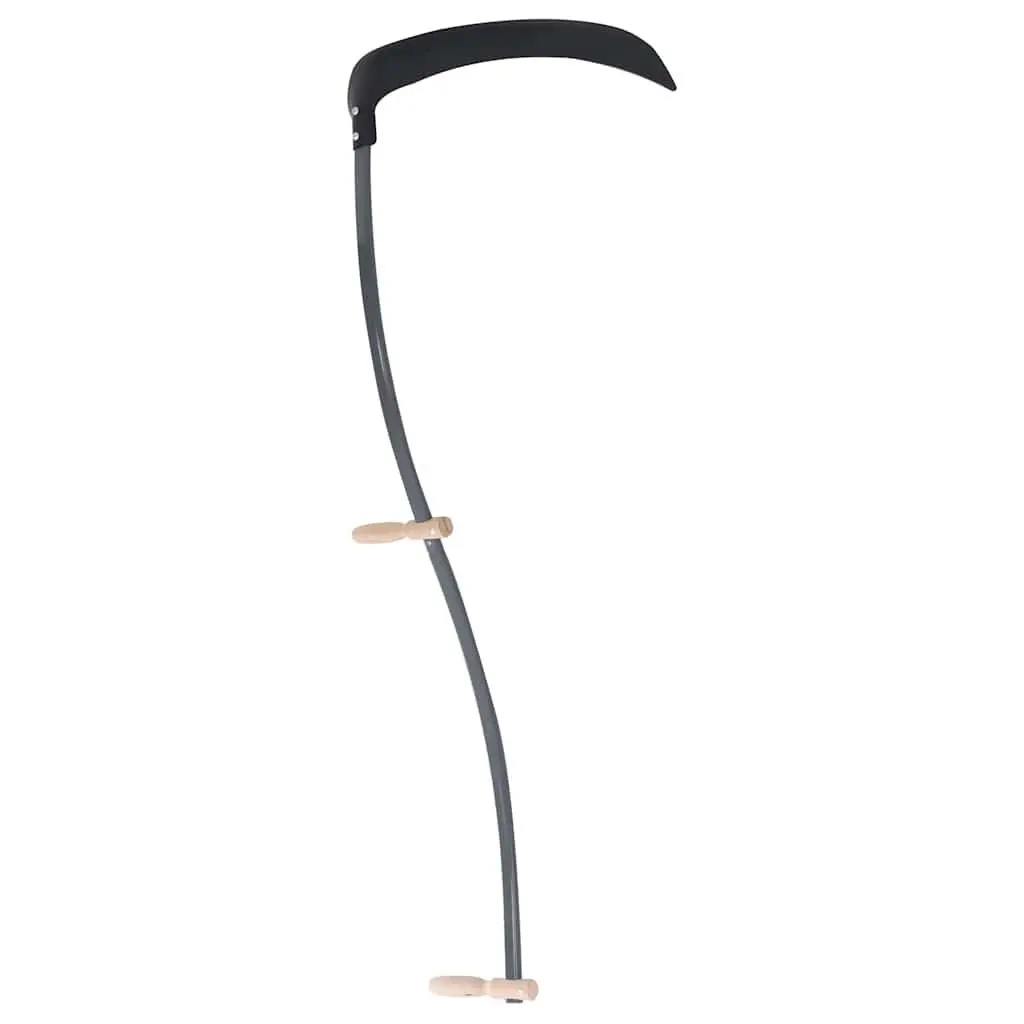 Scythe Curved Steel Blade 145cm Garden Tool with Grinding Stone for Grass Cutting and Weeds Removal