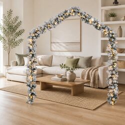 Cheerful Green Christmas Garland with LED Lights