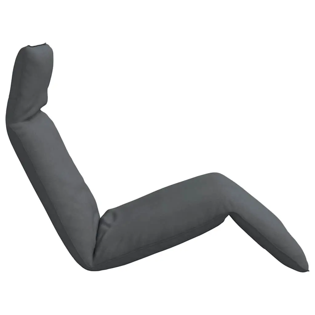 Folding Sun Lounger Anthracite Portable Reclining Garden Beach Chair 5 Positions