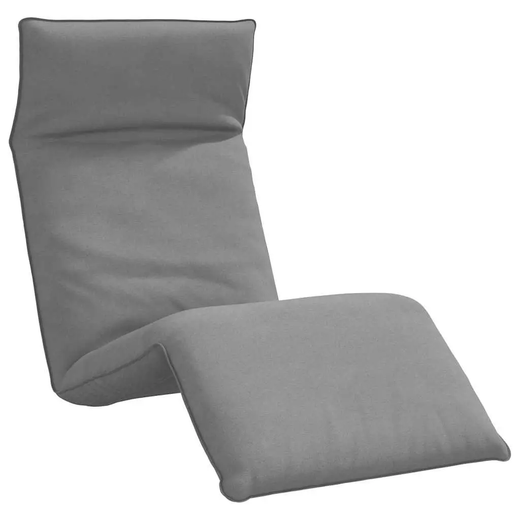 Folding Garden Lounger Adjustable Grey Reclining Chair 5 Positions Outdoor Relaxation
