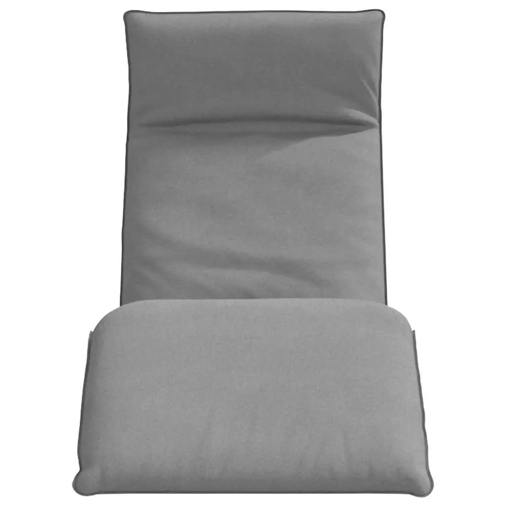 Folding Garden Lounger Adjustable Grey Reclining Chair 5 Positions Outdoor Relaxation