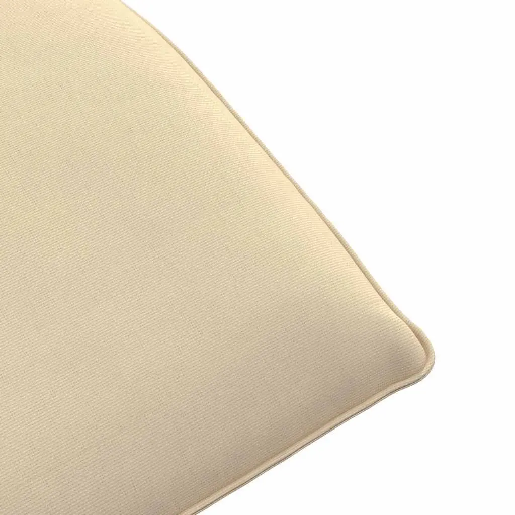 Folding Sun Lounger Beige Reclining Outdoor Chair 175 x 54 x 8.5 cm