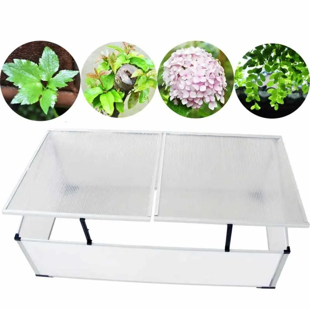 Cold Frame Greenhouse Polycarbonate Mini Garden Plant Protection 110 x 41 x 55 cm