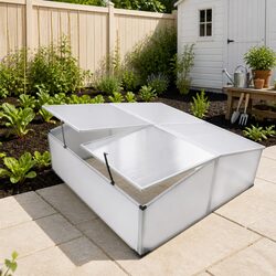 Cold Frame Greenhouse 4 Lids 108x41x110cm Polycarbonate Garden Growing