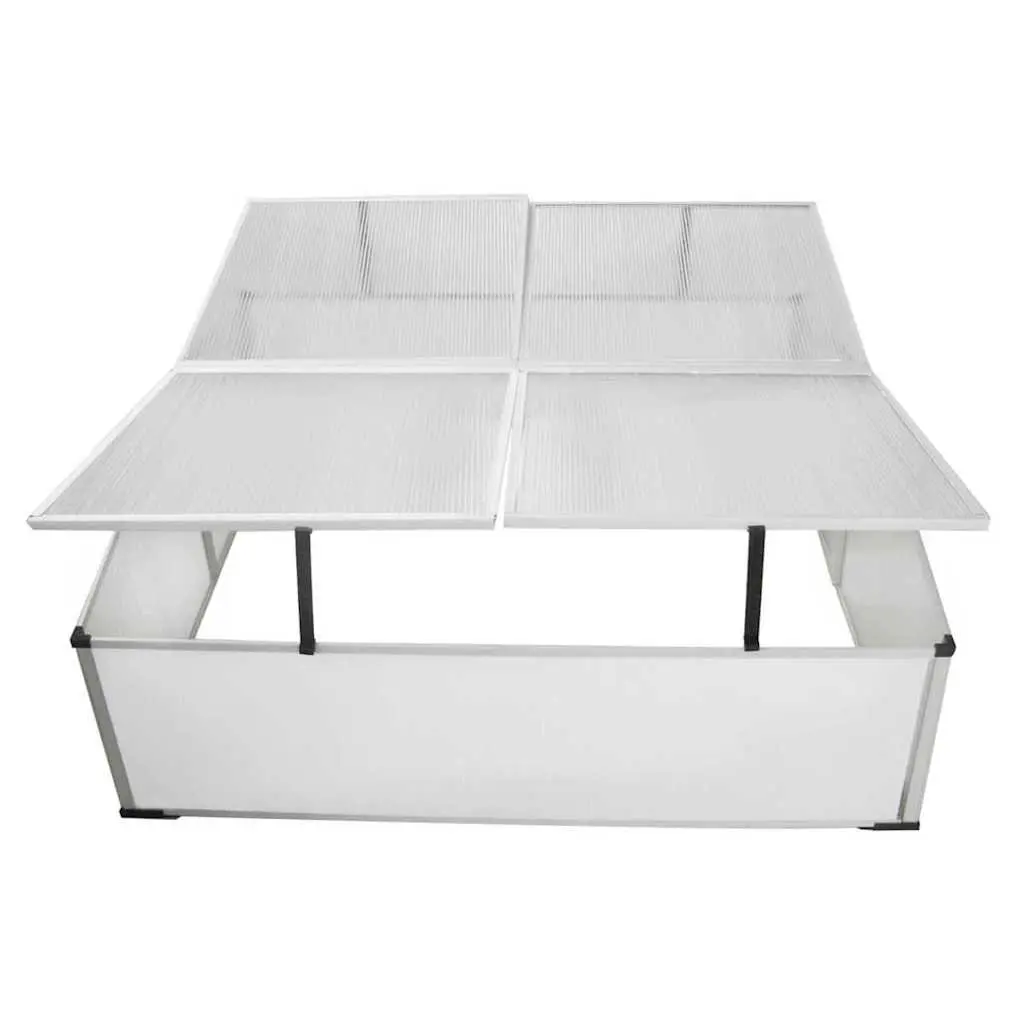 Cold Frame Greenhouse Transparent Polycarbonate 108x41x110cm 4 Lids