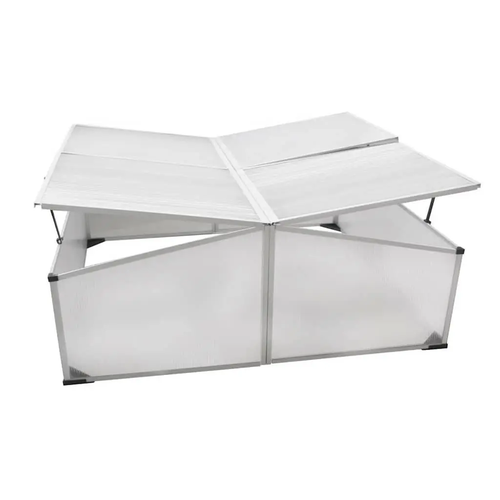 Cold Frame Greenhouse Transparent Polycarbonate 108x41x110cm 4 Lids