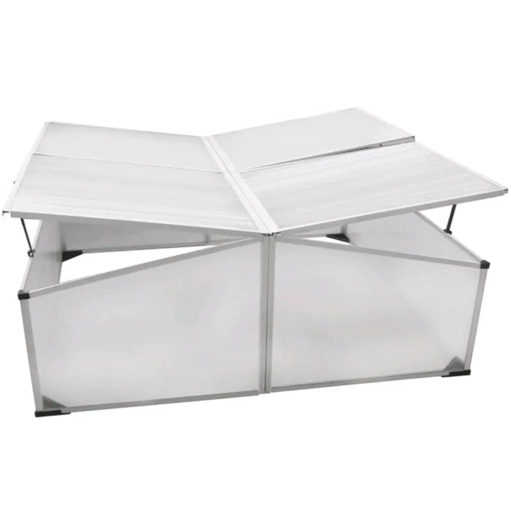 Cold Frame Greenhouse Transparent Polycarbonate 108x41x110cm 4 Lids