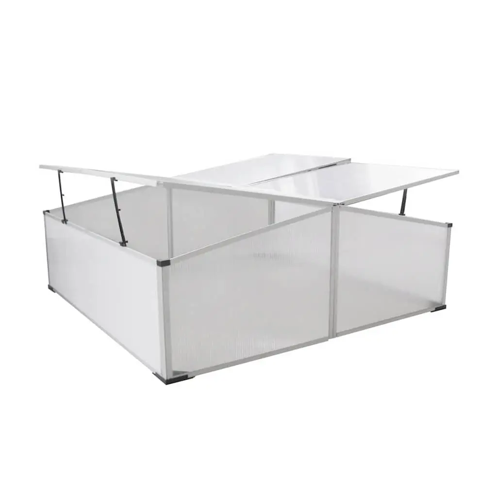 Cold Frame Greenhouse Transparent Polycarbonate 108x41x110cm 4 Lids