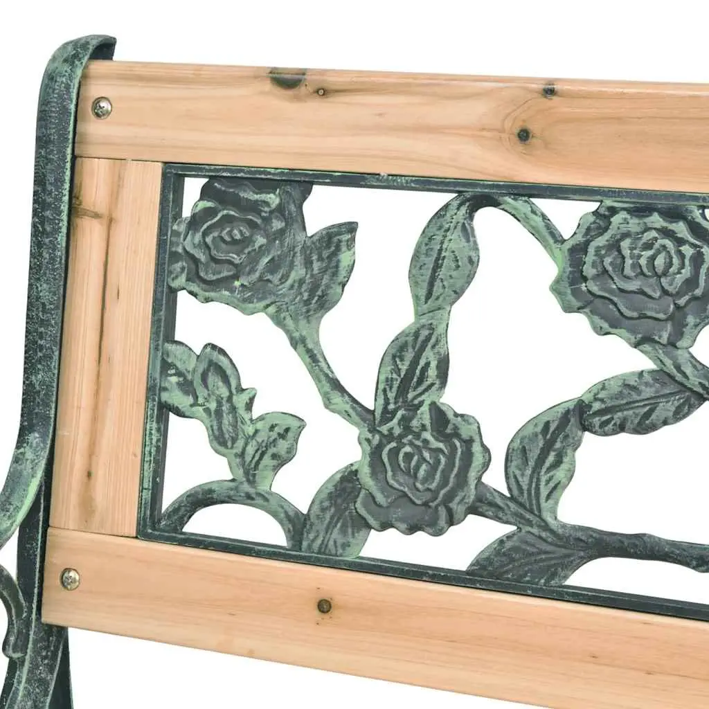 Garden Bench 122cm Outdoor Seating Brown Decorative Patio Wooden Frame Backrest