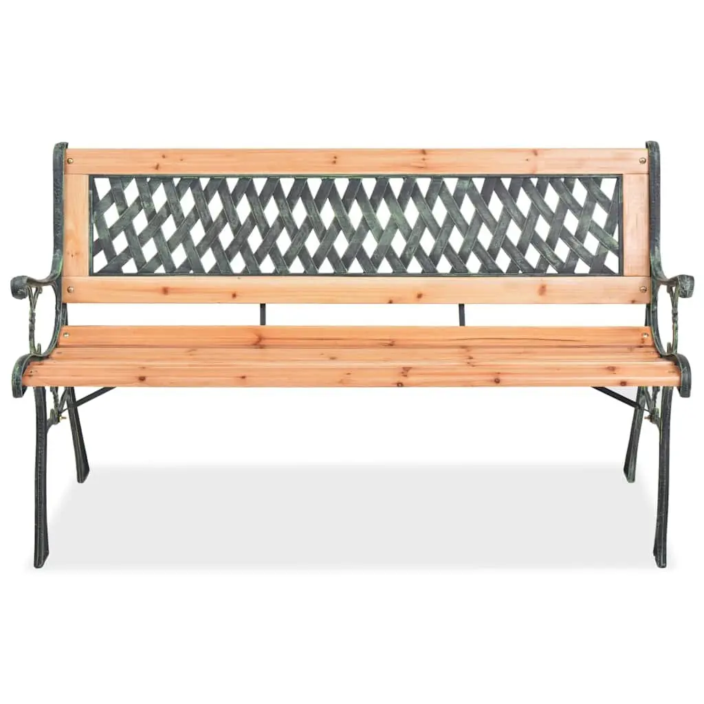 Garden Bench Decorative Wooden 122 cm Outdoor Seating