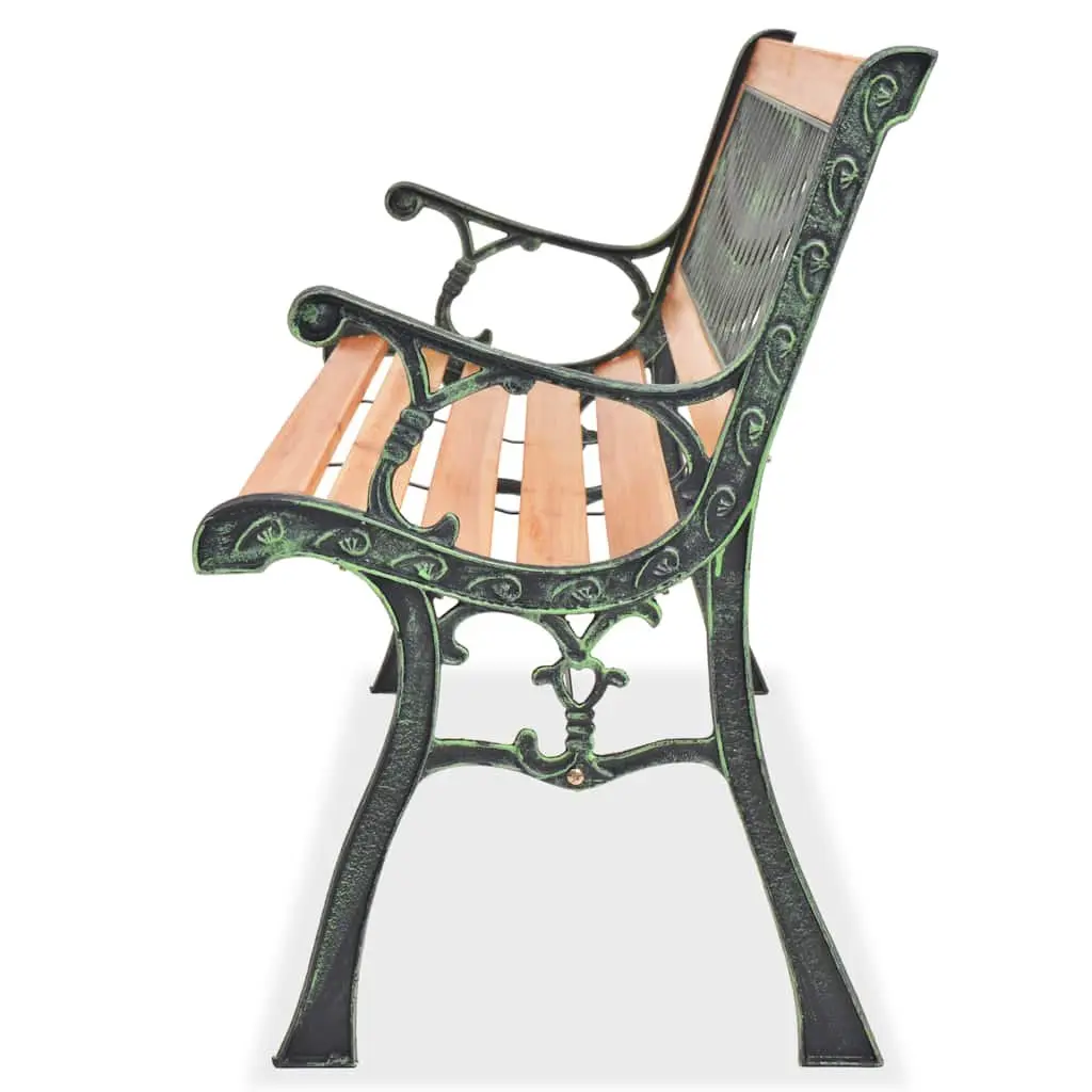 Garden Bench Decorative Wooden 122 cm Outdoor Seating