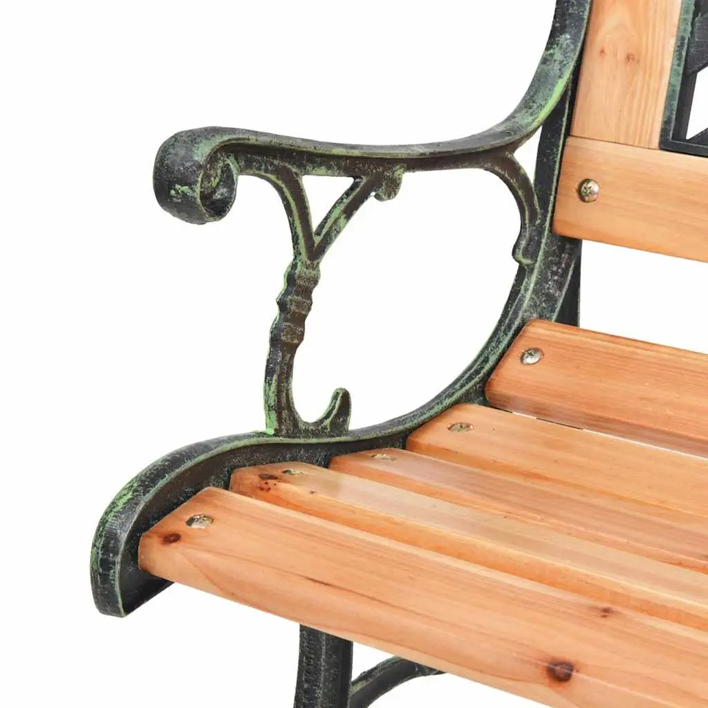 Garden Bench Decorative Wooden 122 cm Outdoor Seating