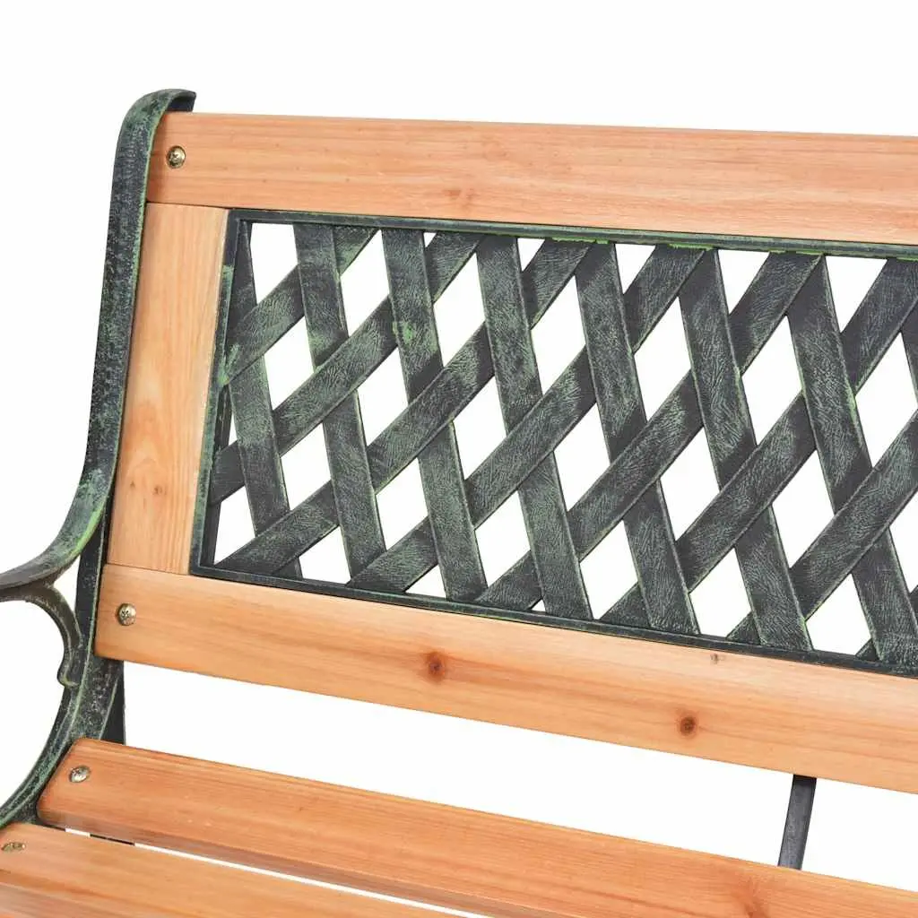 Garden Bench Decorative Wooden 122 cm Outdoor Seating