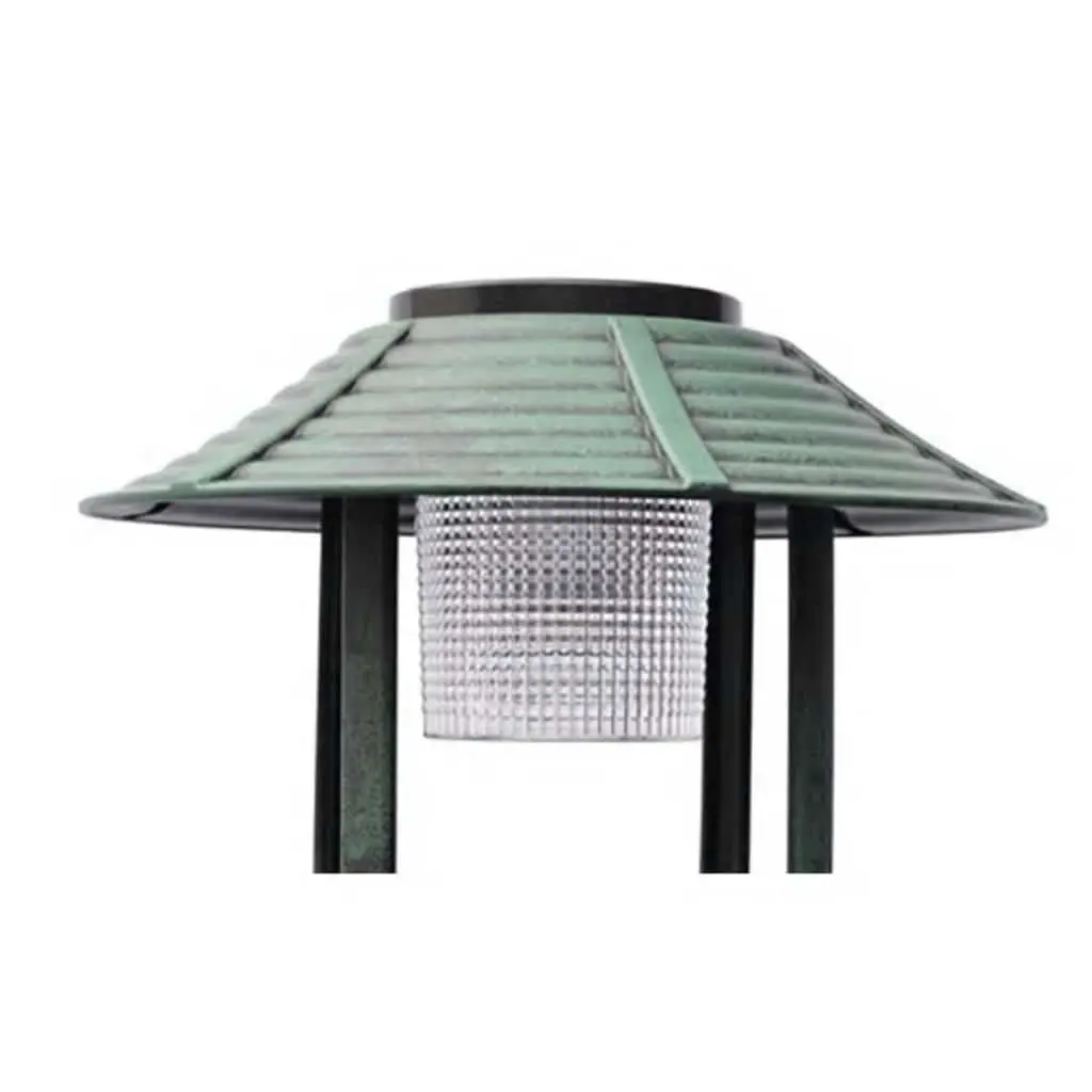 Bird Bath and Feeder Solar Light Green Garden Decor Outdoor Patio Balcony